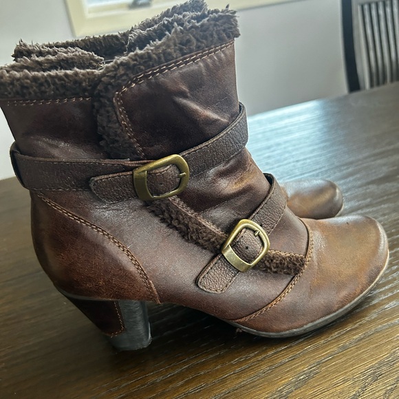 Baretraps akasha ankle boots fuzzy faux leather Victorian regency prairie chic - Picture 8 of 11